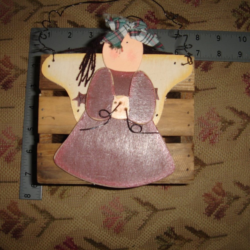 wooden box with angel
